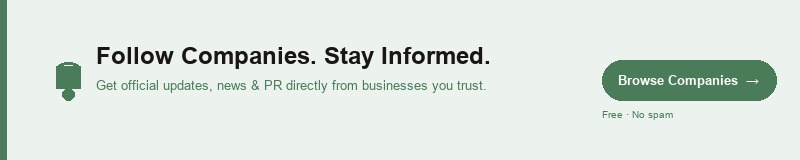 Follow companies on RatingHub and get their latest PR updates